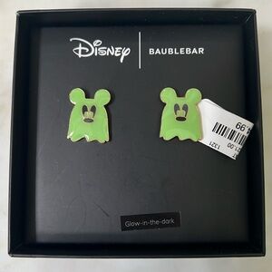 Disney BaubleBar Glow in the dark Mickey Mouse Ghost Earrings